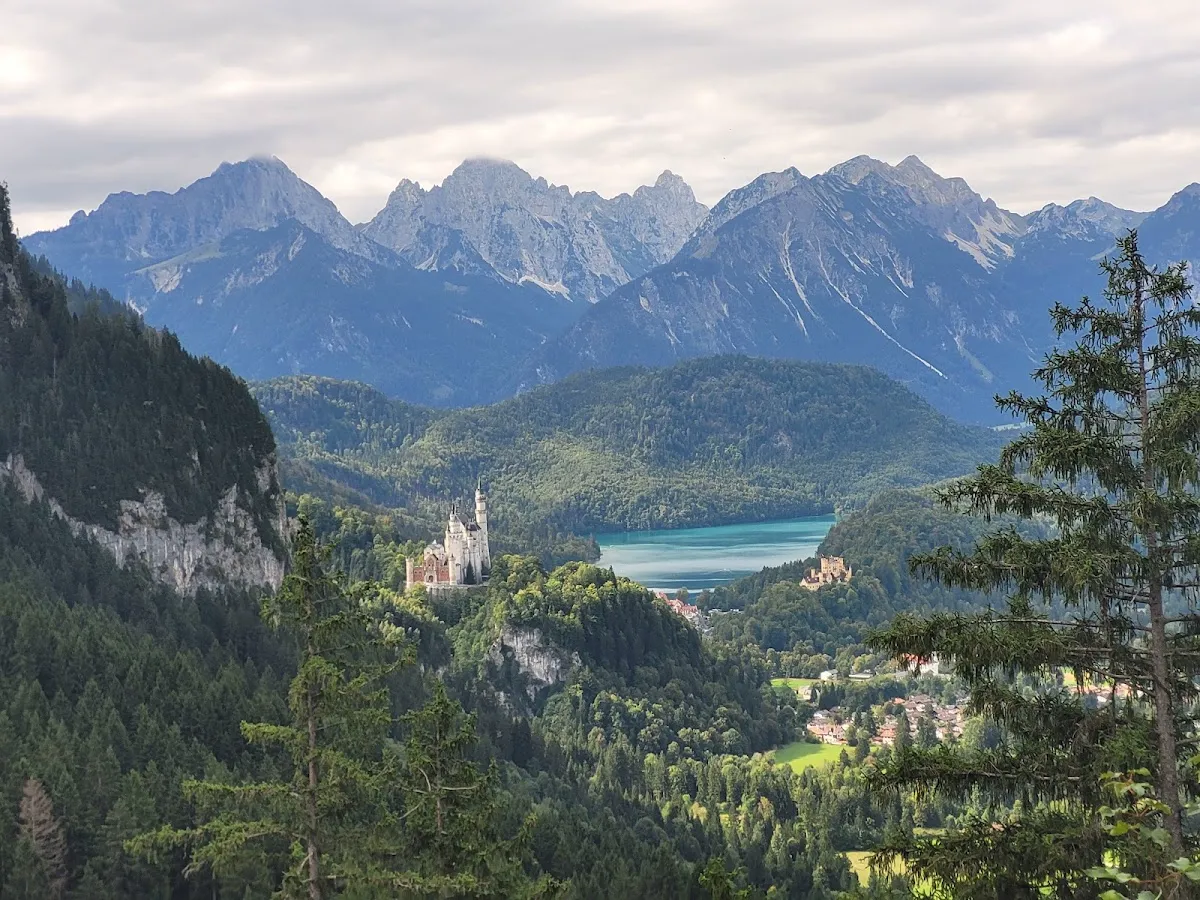 Tandem paragliding over the Bavarian Alps
