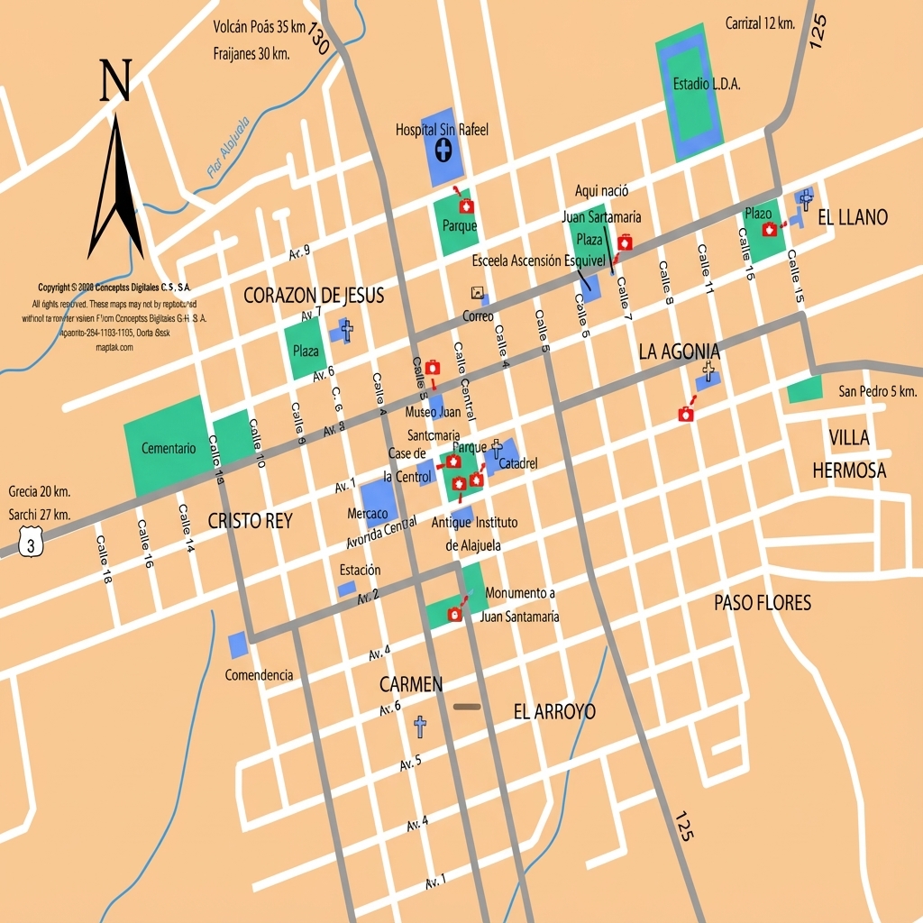 Alajuela Map