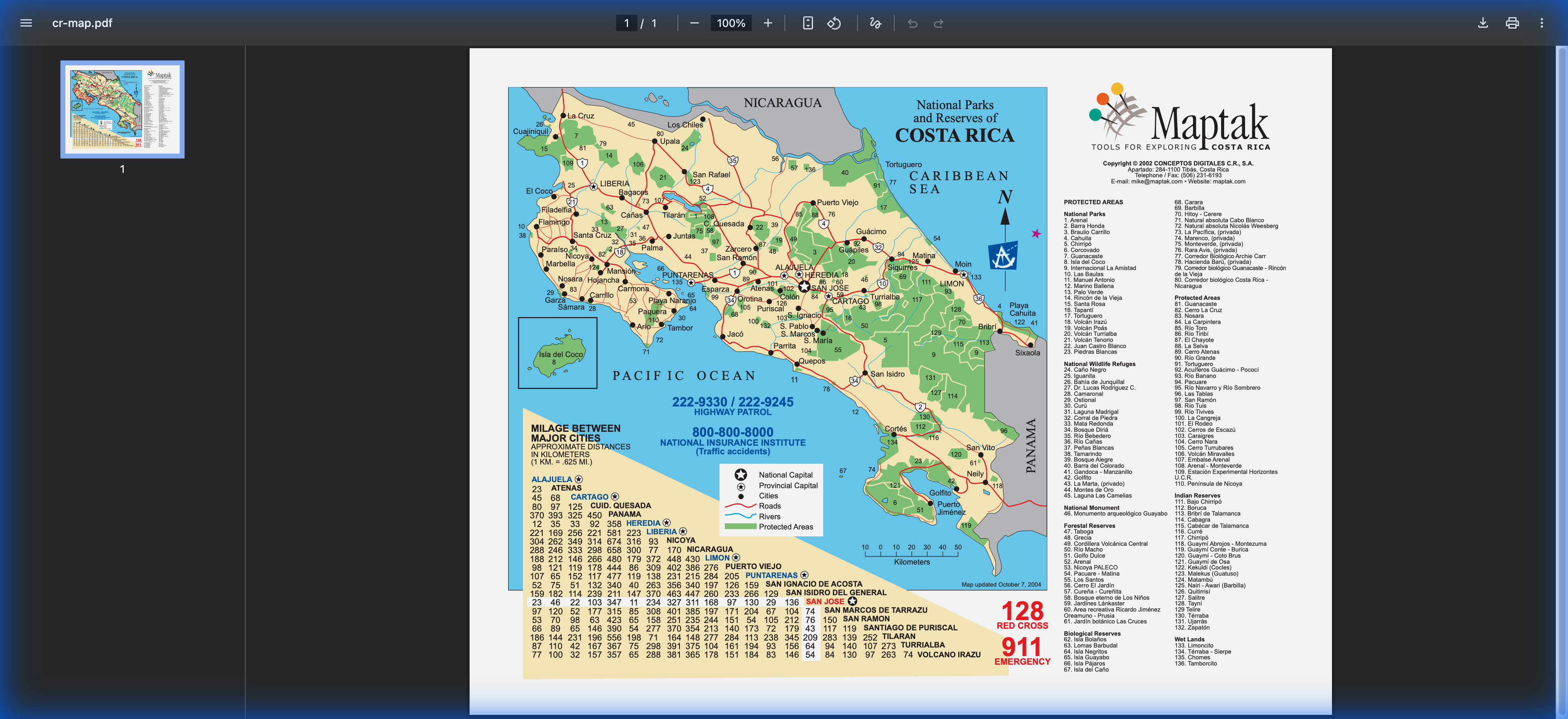 Costa Rica Map Preview